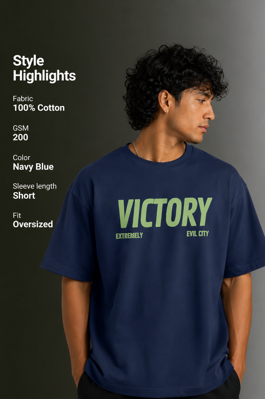 Men's Drop Shoulder Front & Back Printed T-Shirt | Graphic Tee | OUTPUFF
