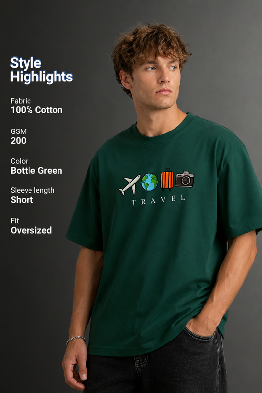 Men's Drop Shoulder Front Printed T-Shirt | Graphic Tee | OUTPUFF