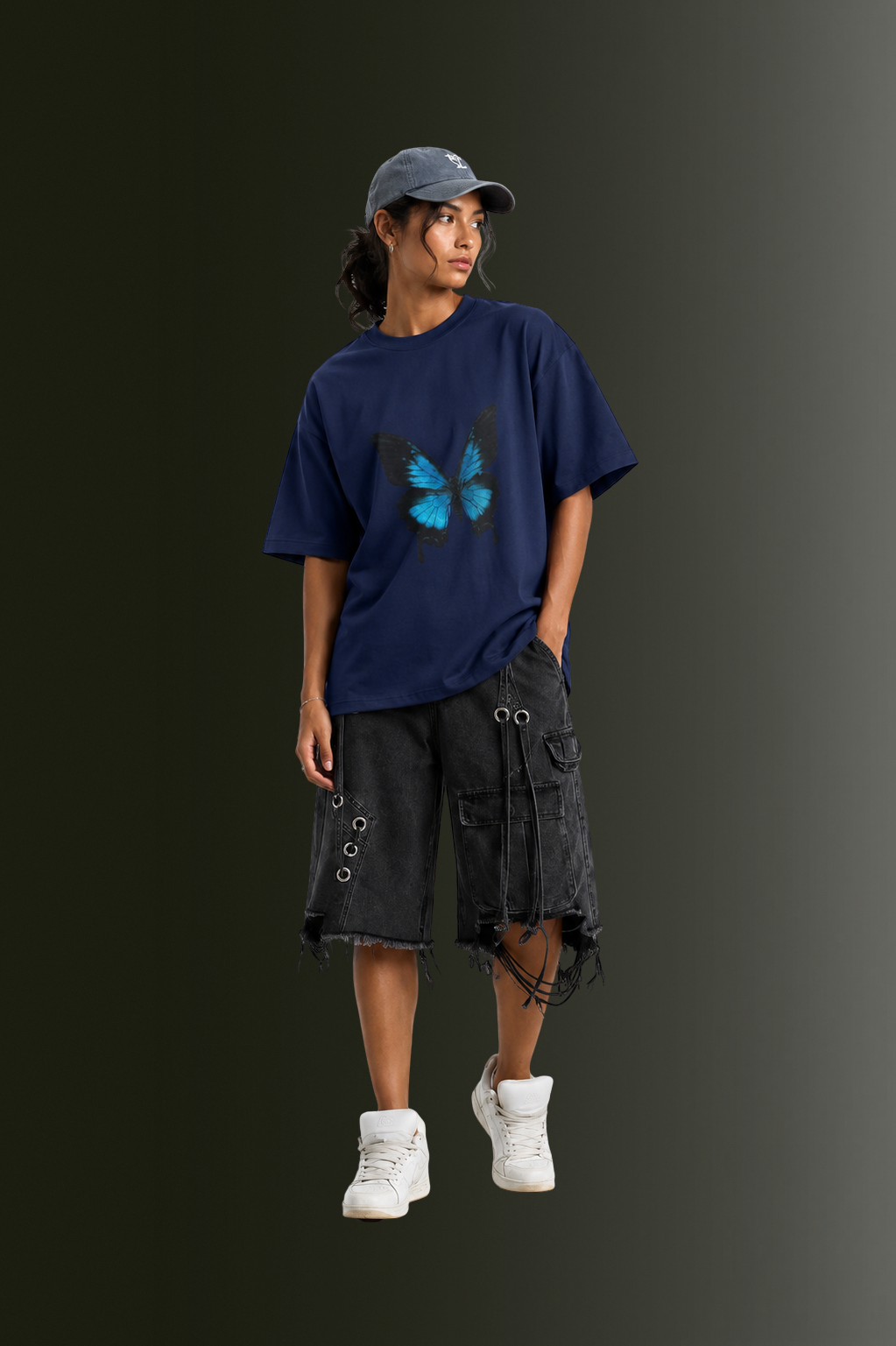 Women Drop Shoulder Front Printed T-Shirt | OUTPUFF