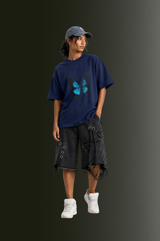 Women Drop Shoulder Front Printed T-Shirt | OUTPUFF
