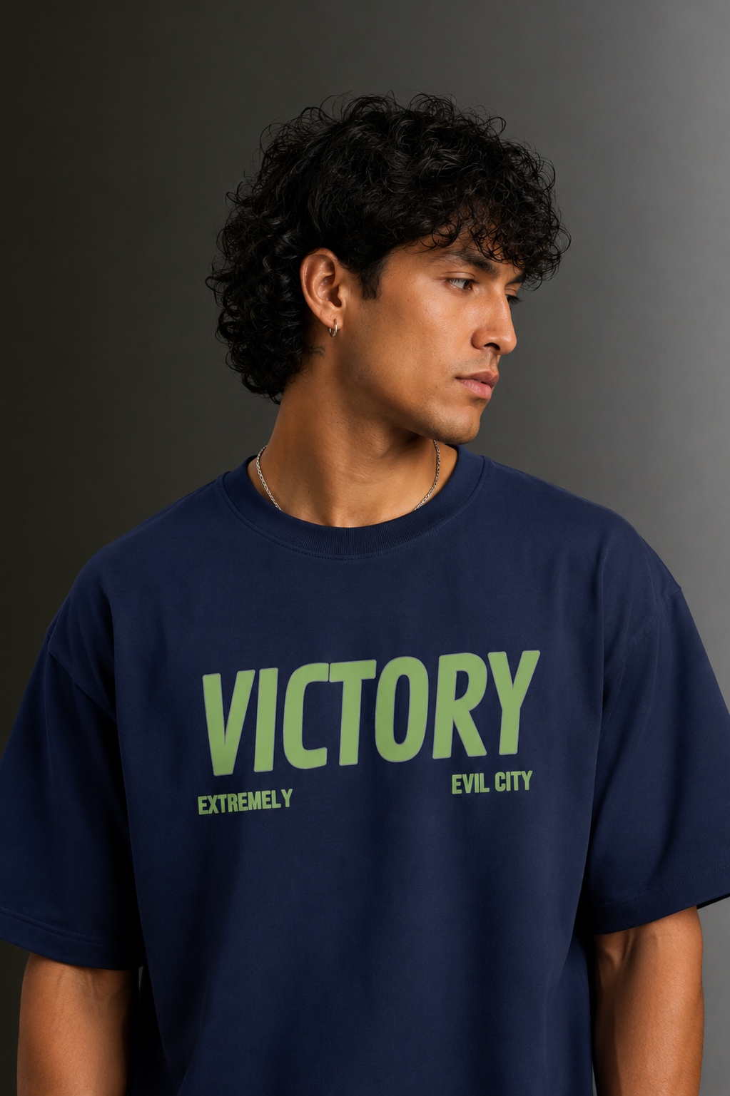 Men's Drop Shoulder Front & Back Printed T-Shirt | Graphic Tee | OUTPUFF