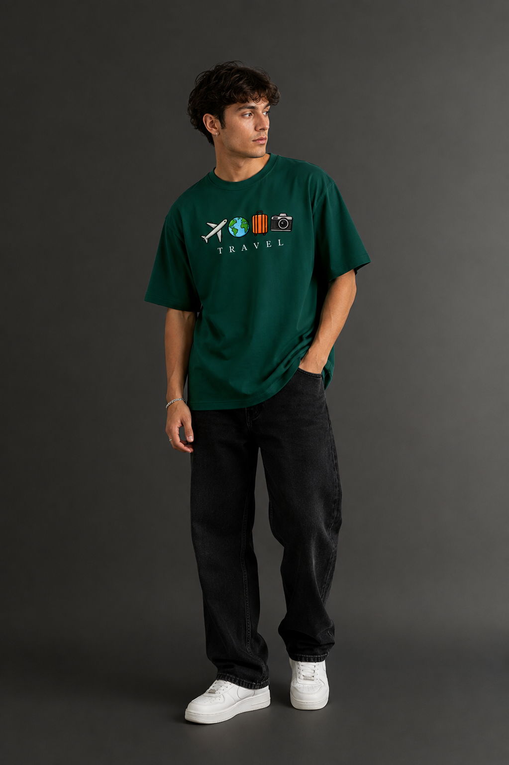 Men's Drop Shoulder Front Printed T-Shirt | Graphic Tee | OUTPUFF