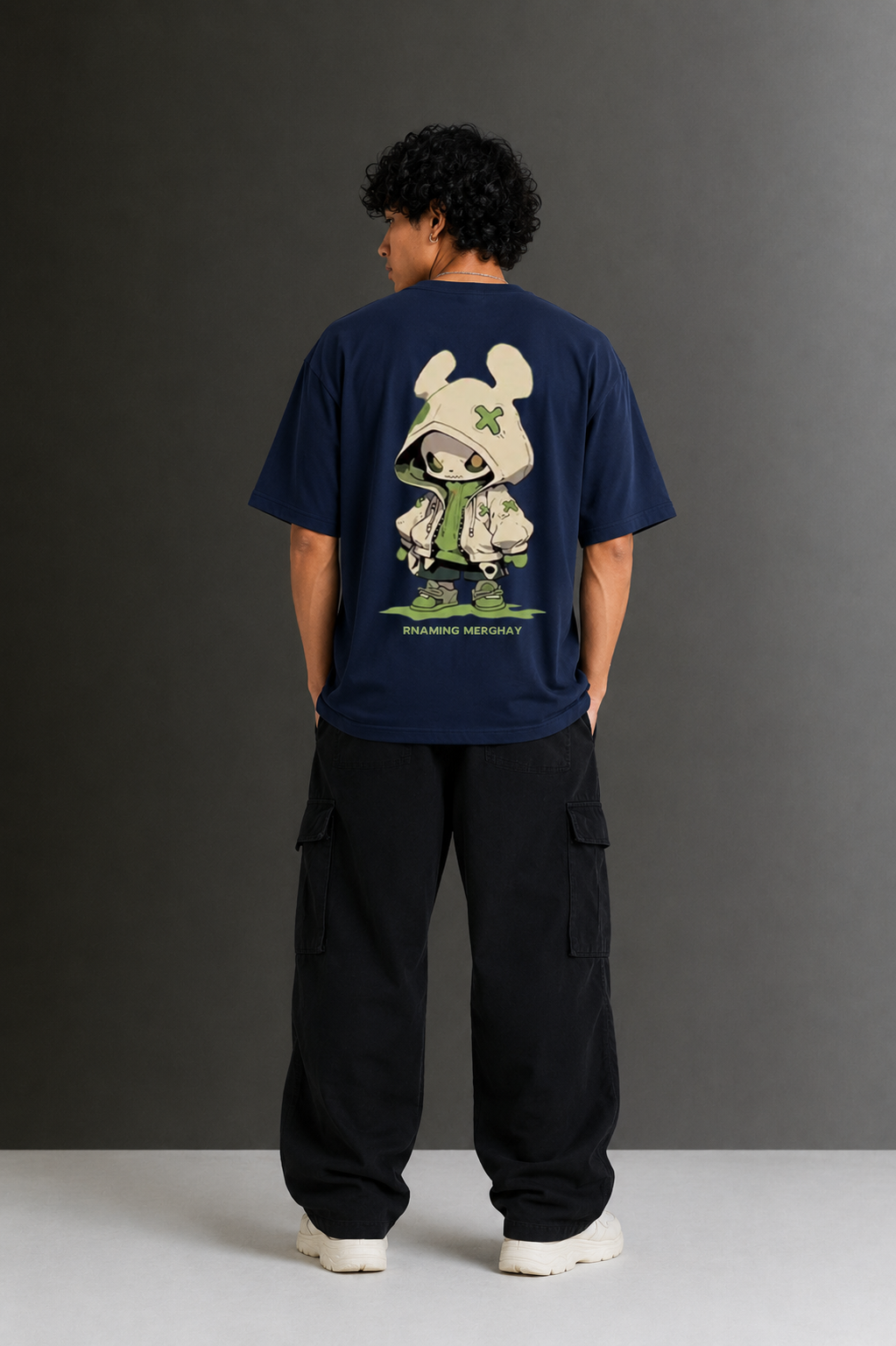 Men's Drop Shoulder Front & Back Printed T-Shirt | Graphic Tee | OUTPUFF