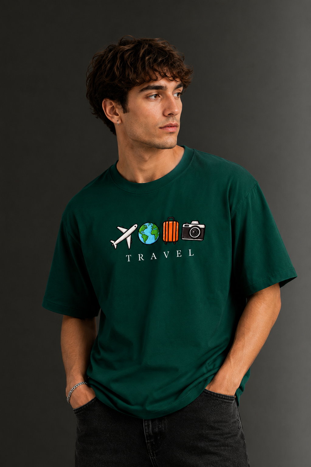 Men's Drop Shoulder Front Printed T-Shirt | Graphic Tee | OUTPUFF