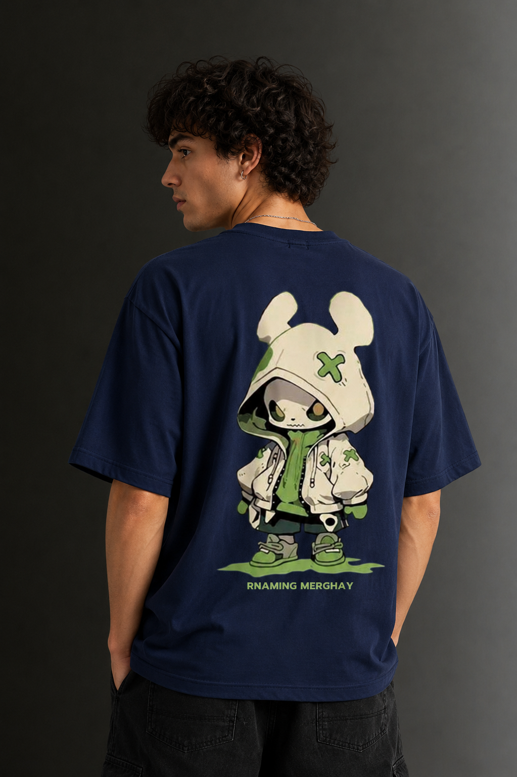 Men's Drop Shoulder Front & Back Printed T-Shirt | Graphic Tee | OUTPUFF