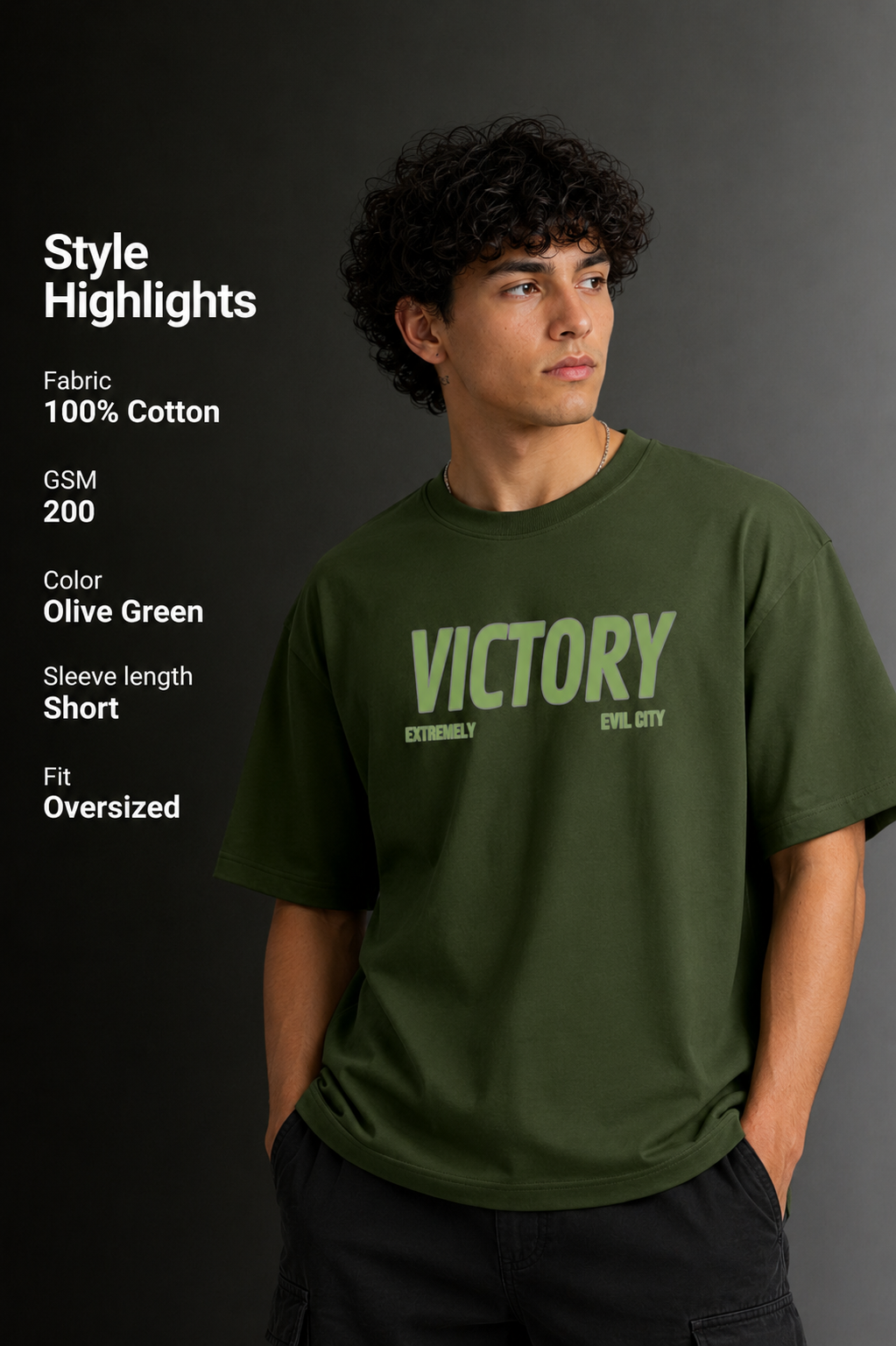 Men's Drop Shoulder Front & Back Printed T-Shirt | Graphic Tee | OUTPUFF
