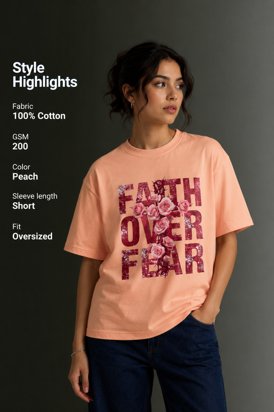 Women Drop Shoulder Front Printed T-Shirt | OUTPUFF