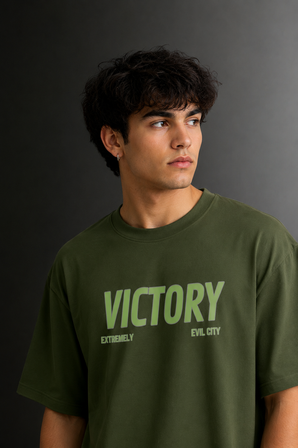 Men's Drop Shoulder Front & Back Printed T-Shirt | Graphic Tee | OUTPUFF
