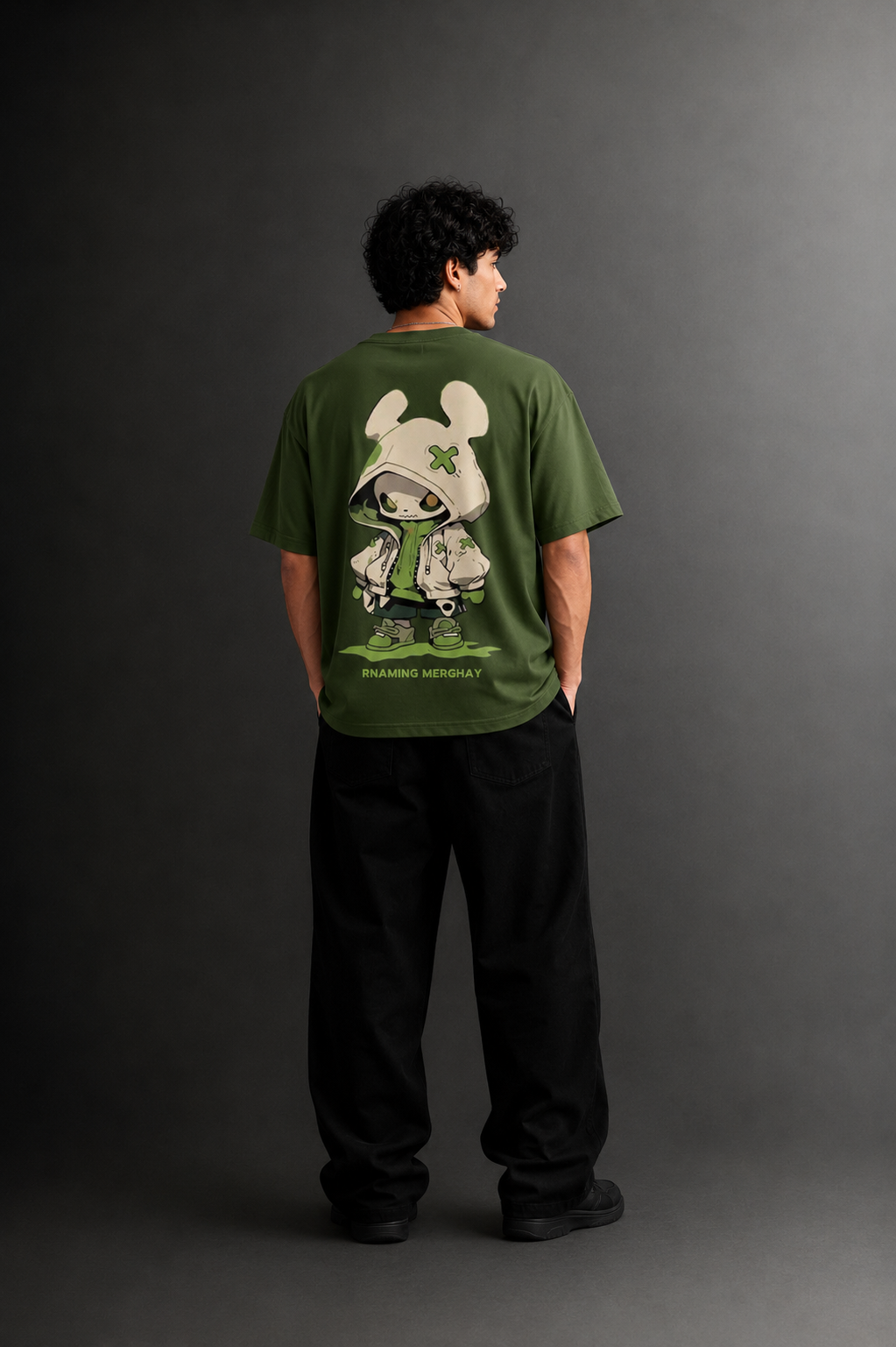 Men's Drop Shoulder Front & Back Printed T-Shirt | Graphic Tee | OUTPUFF