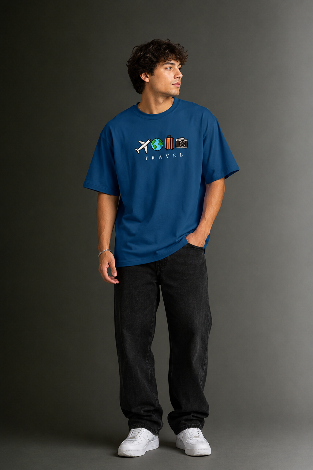 Men's Drop Shoulder Front Printed T-Shirt | Graphic Tee | OUTPUFF