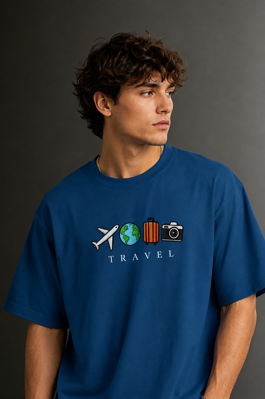 Men's Drop Shoulder Front Printed T-Shirt | Graphic Tee | OUTPUFF
