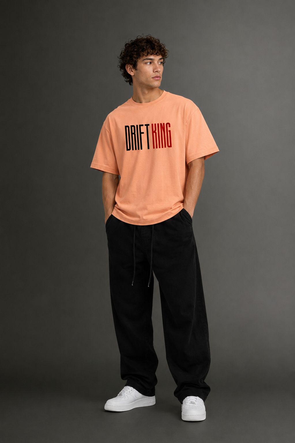 Men's Drop Shoulder Front Printed T-Shirt | Graphic Tee | OUTPUFF