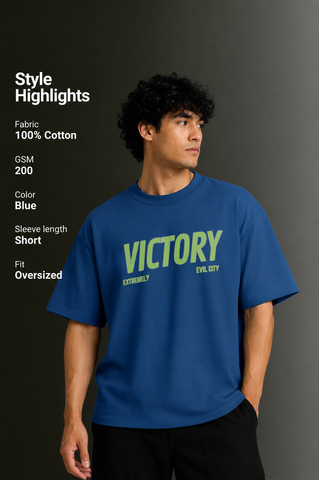 Men's Drop Shoulder Front & Back Printed T-Shirt | Graphic Tee | OUTPUFF