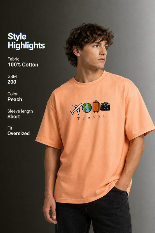 Men's Drop Shoulder Front Printed T-Shirt | Graphic Tee | OUTPUFF