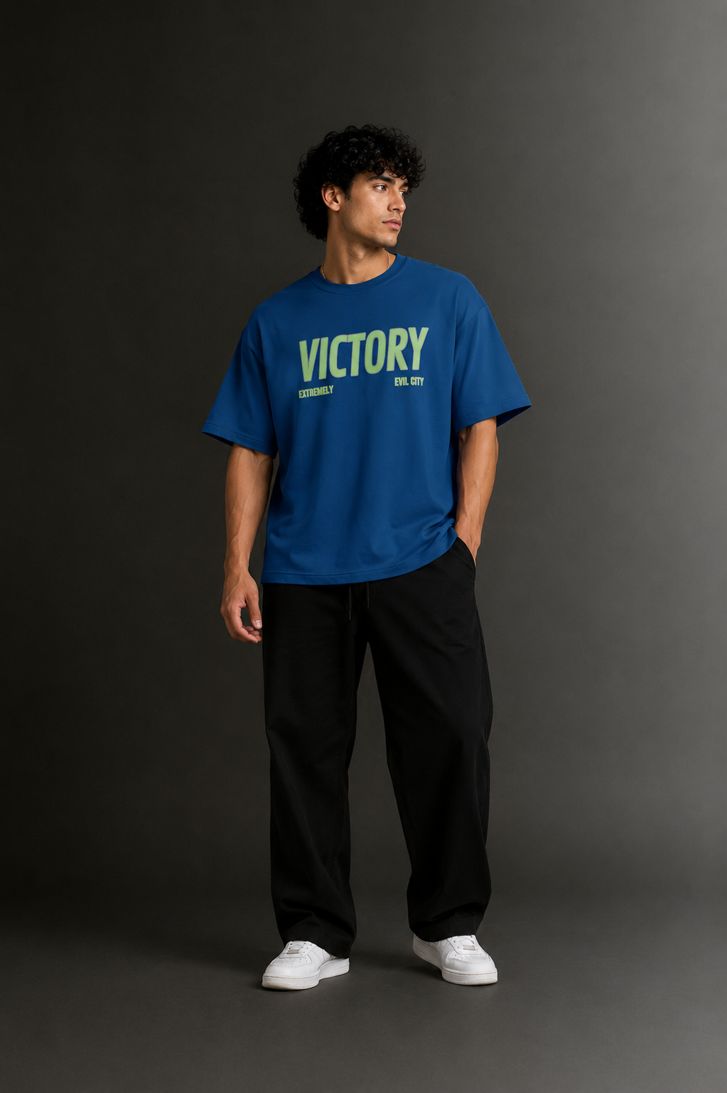 Men's Drop Shoulder Front & Back Printed T-Shirt | Graphic Tee | OUTPUFF