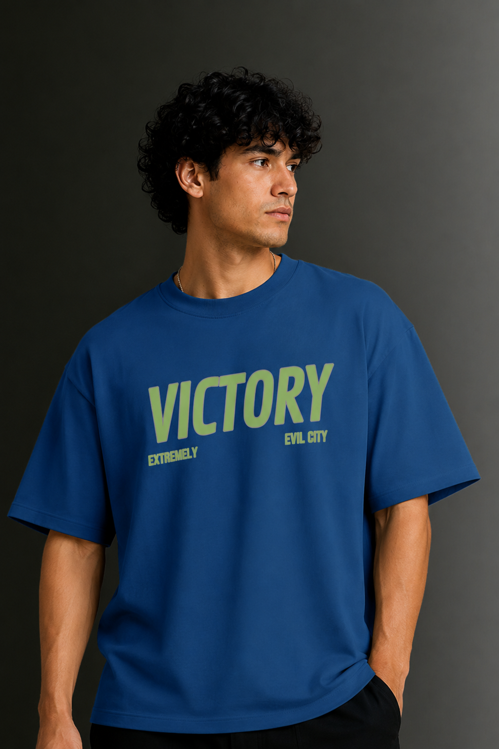 Men's Drop Shoulder Front & Back Printed T-Shirt | Graphic Tee | OUTPUFF