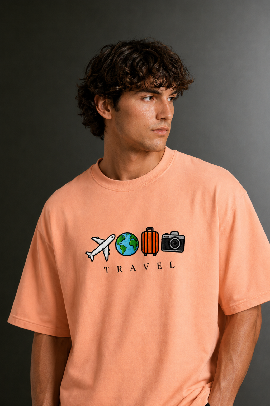 Men's Drop Shoulder Front Printed T-Shirt | Graphic Tee | OUTPUFF