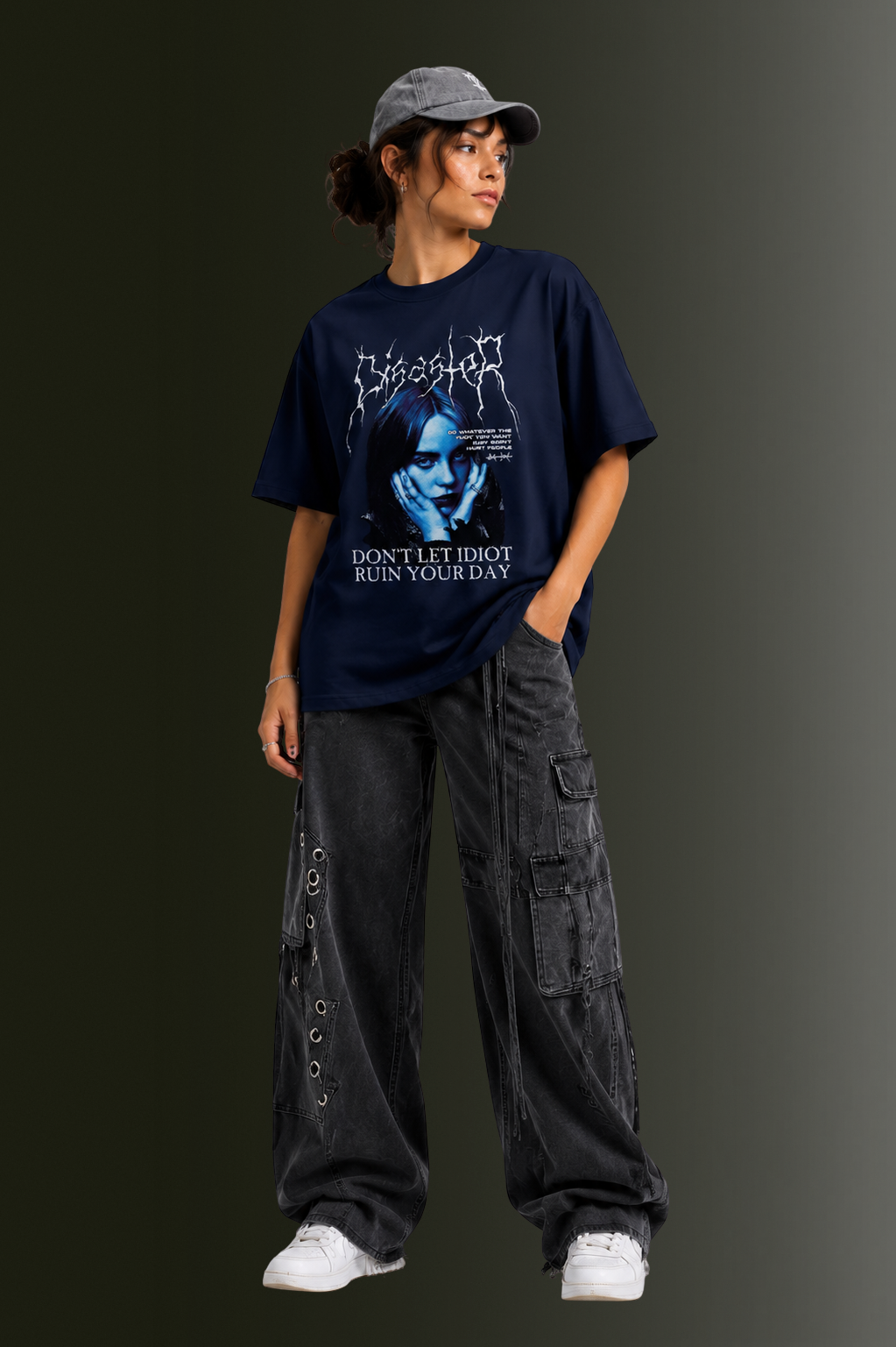 Women Drop Shoulder Front Printed T-Shirt | OUTPUFF