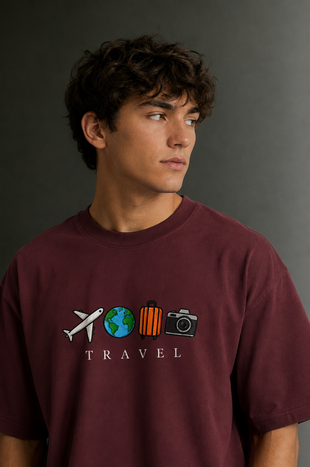 Men's Drop Shoulder Front Printed T-Shirt | Graphic Tee | OUTPUFF