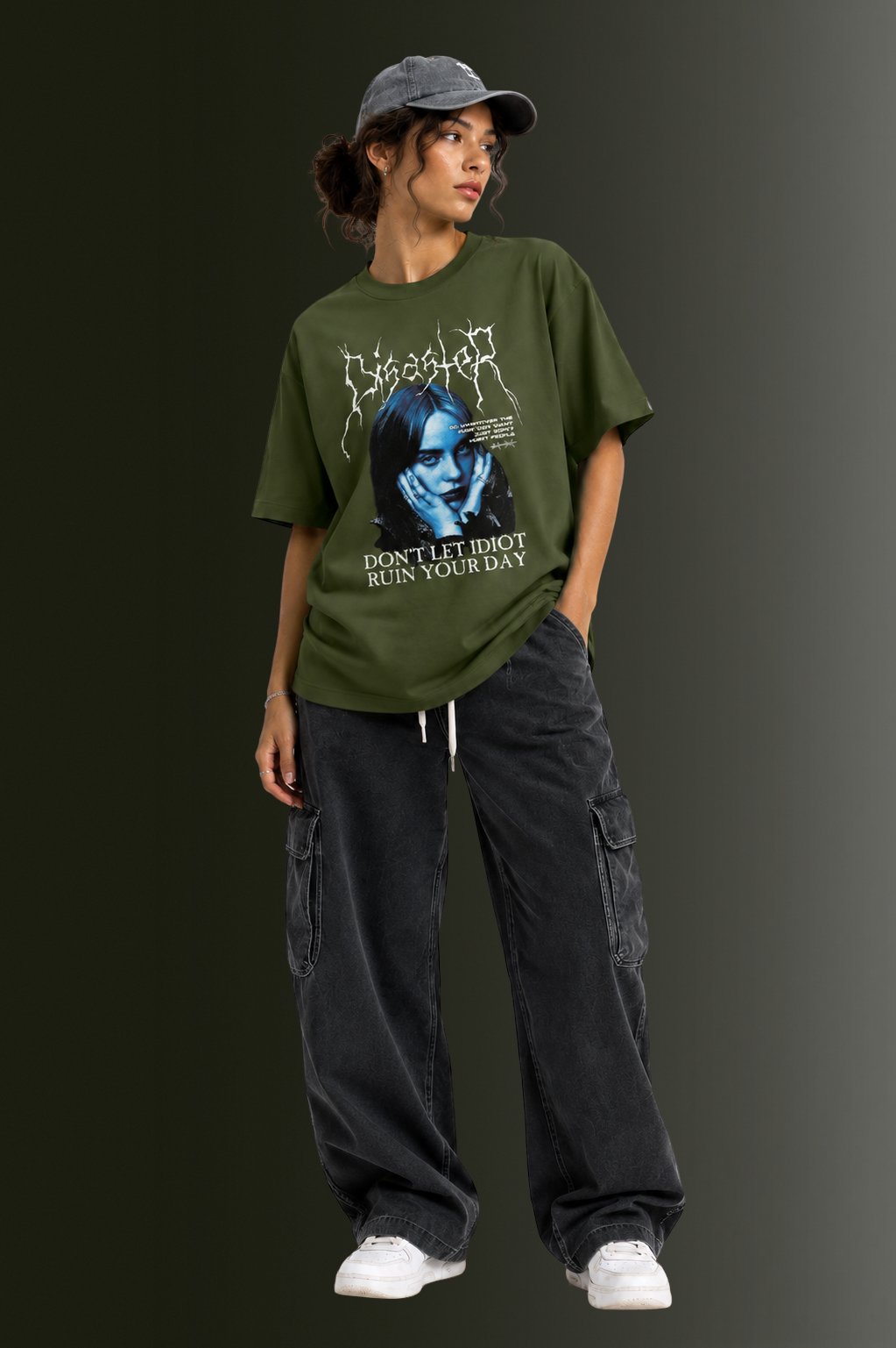 Women Drop Shoulder Front Printed T-Shirt | OUTPUFF