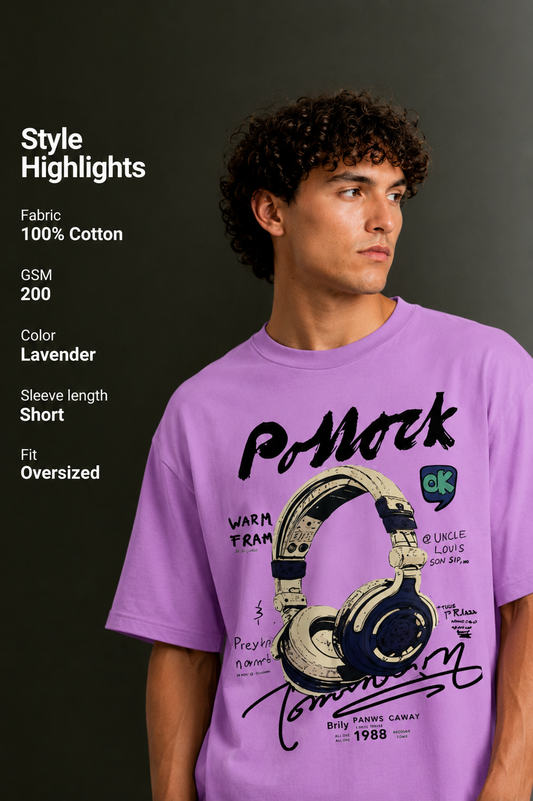 Men's Drop Shoulder Front Printed T-Shirt | Graphic Tee | OUTPUFF