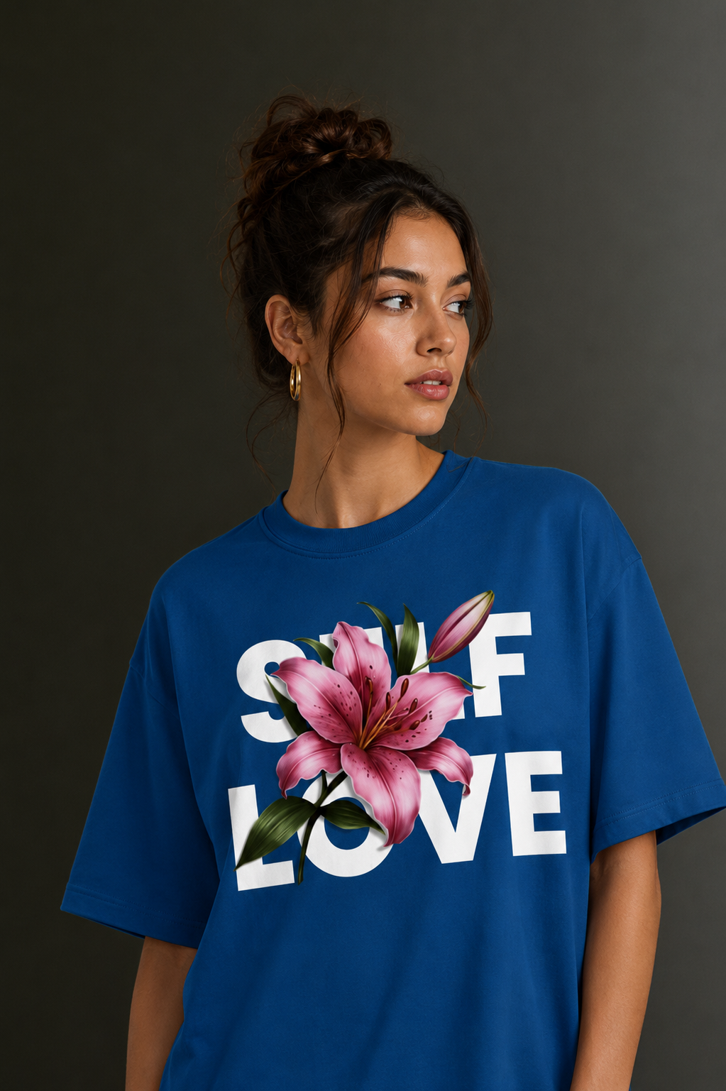 Women Drop Shoulder Front Printed T-Shirt | OUTPUFF