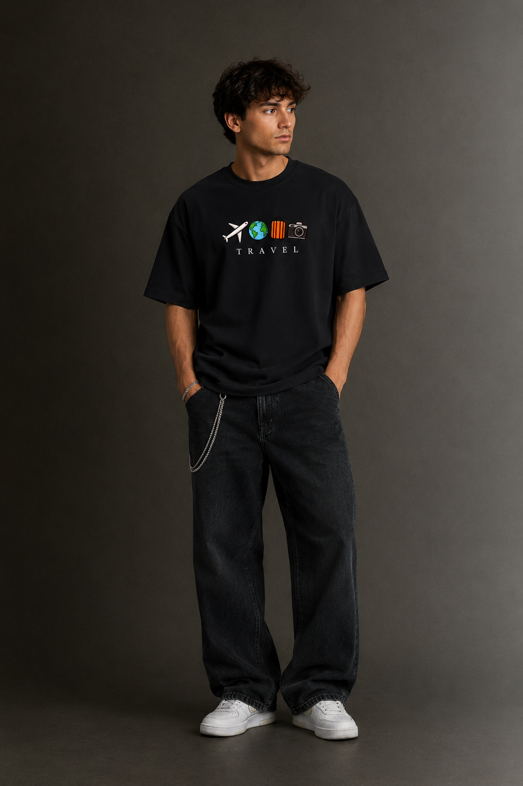 Men's Drop Shoulder Front Printed T-Shirt | Graphic Tee | OUTPUFF